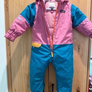 Patagonia Kids' Pink and Blue Snowsuit